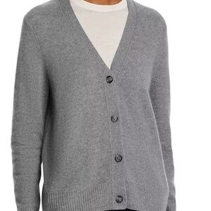 C By Bloomingdales Cashmere Cardigan, Grey, Size Medium